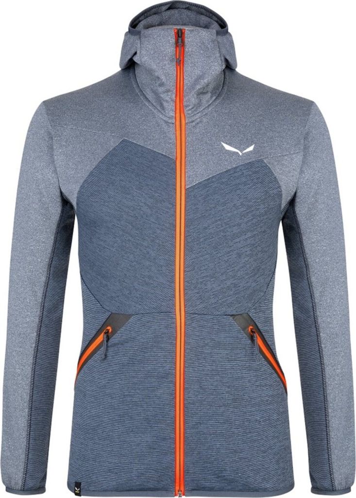 Salewa Melange Midlayer Fleecejacke Herren mit Kapuze, Größe:M, Farbe:Blau