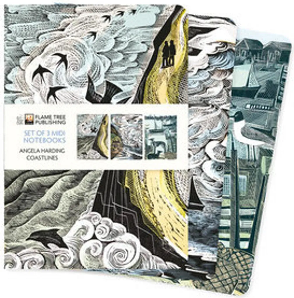 Set Regalo 3 Quaderni Angela Harding Coastlines - Idea Artistica Originale