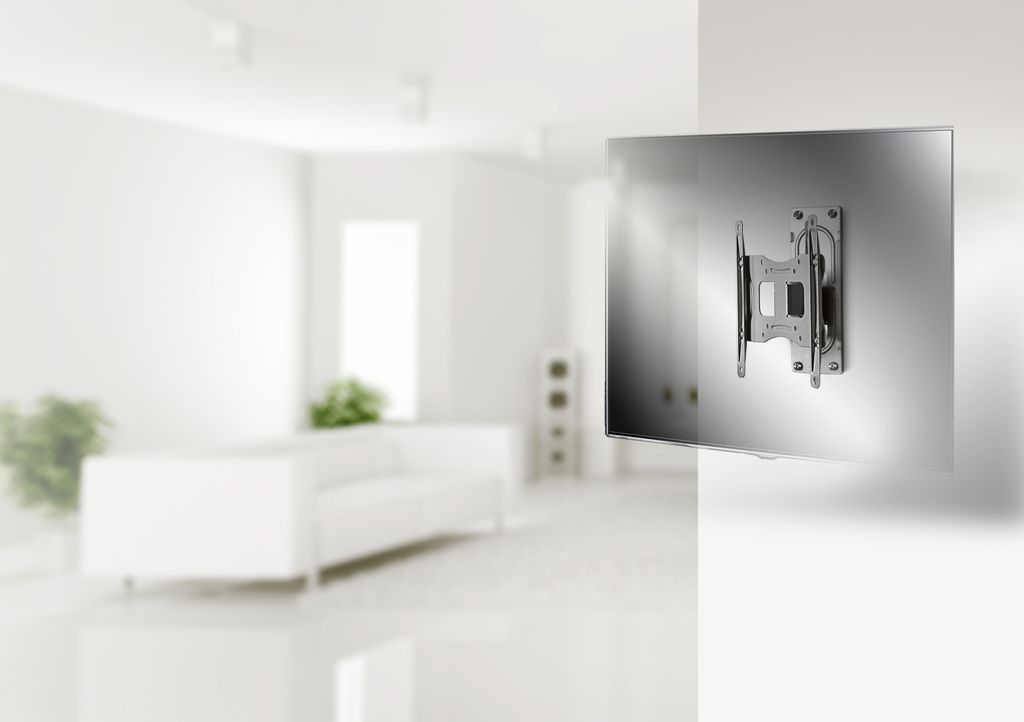 VCM Universal TV Wandhalterung 15-40 Zoll bis 15 kg | um 19 Grad neigbar kippbar | 90 Grad schwenkbar | 360 drehbar ausziehbar | VESA bis max. 200x...