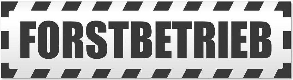 Kiwistar - Autoaufkleber - Dunkelgrau - 20 x 5,3 cm - Forstbetrieb gestreift - Hinweis Aufkleber Sticker für Auto, Kfz, Fahrrad, PKW, LKW