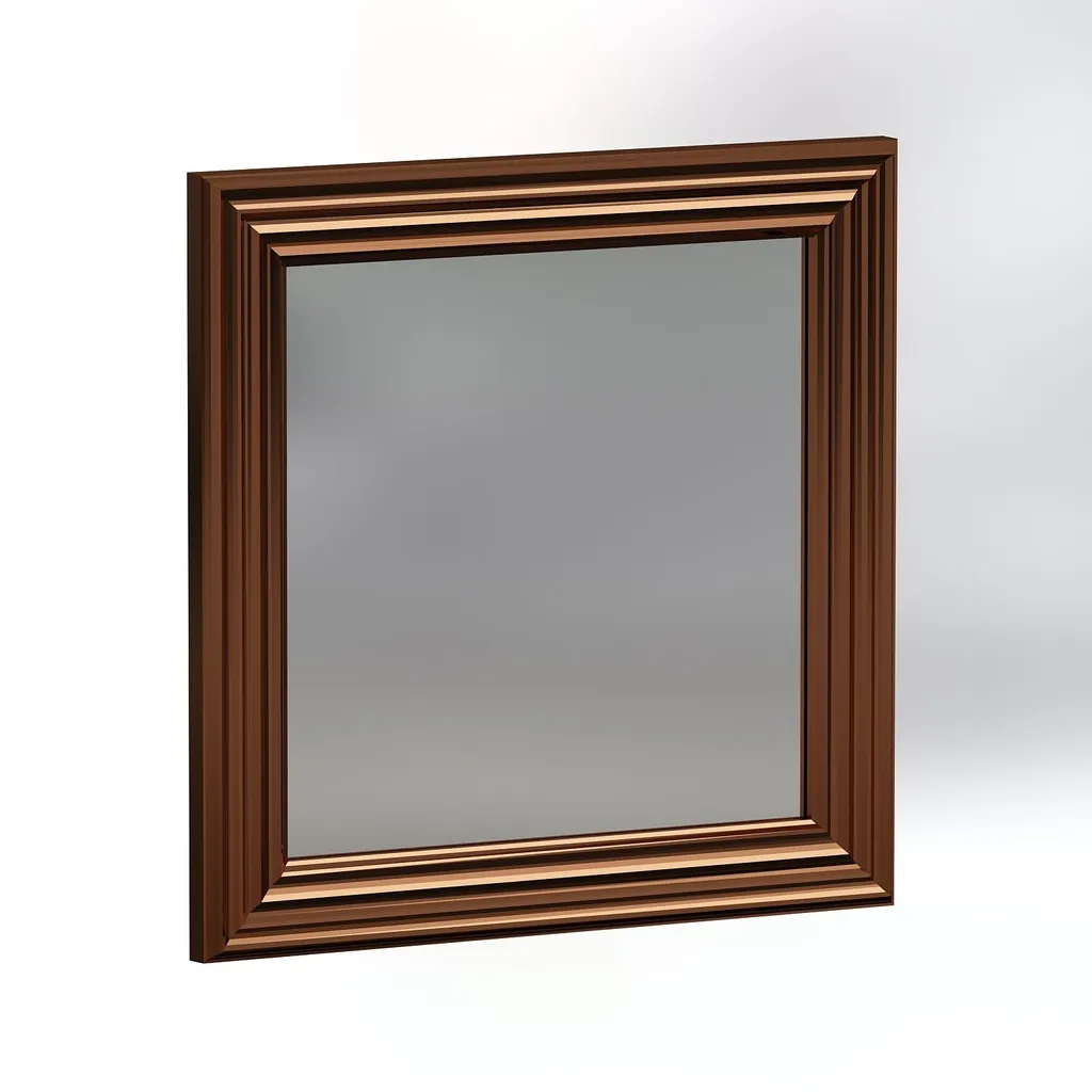 Miroirs de Décoration Bronze Otto - Design Carré 40x40 cm - Trio Chic - 5