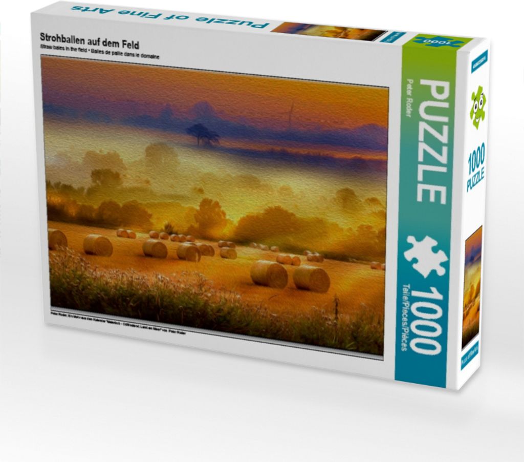 Calvendo Strohballen auf dem Feld 1000 Teile Puzzle quer 640x480mm, Roder Peter; 7303364