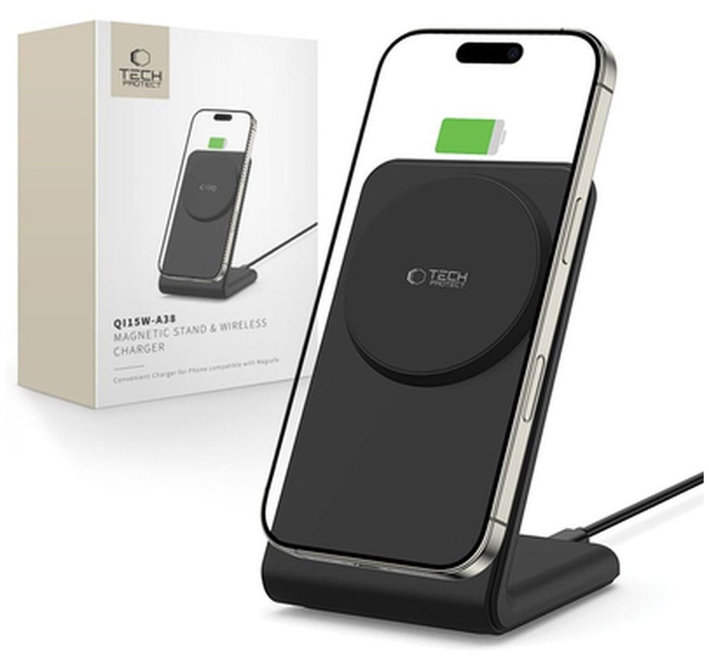 Tech-Protect wireless charger A38 3in1 QI15W, black Obrázek produktu 