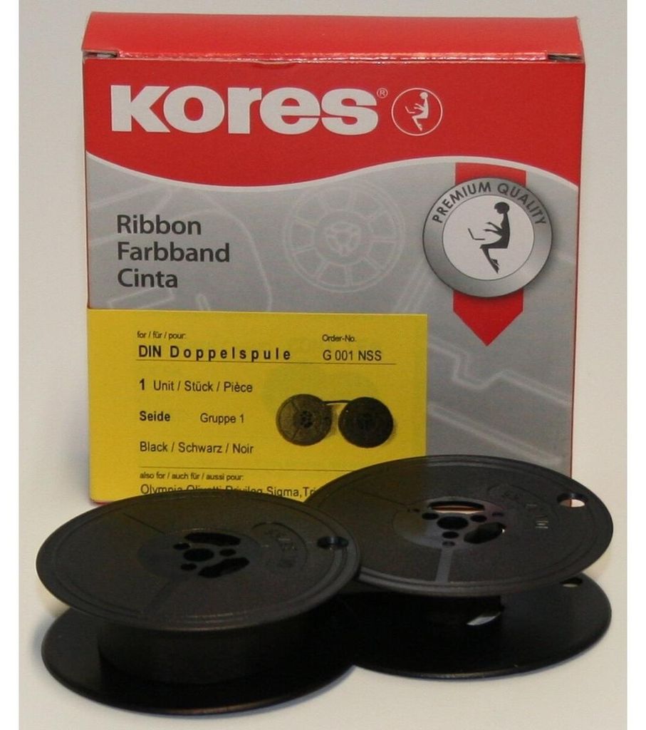 Kores G001NSS, Schwarz, Schwarz, 1,3 cm, 10 m Produktbild 