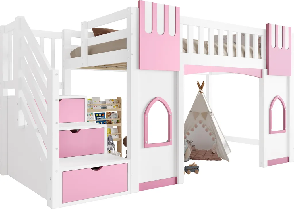Lit combiné gain de place 90x200 cm pour optimiser une petite chambre