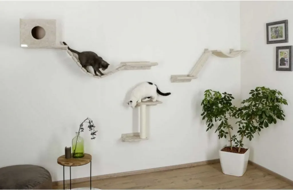 Parcours mural pour chat Kerbl Mount Everest - Arbre à chat mural bois - 9