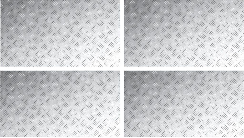 Möbel Aluminium Riffelbleche 4er Set Anti-Rutsch 90x50 cm - Stufenmatten 4104362
