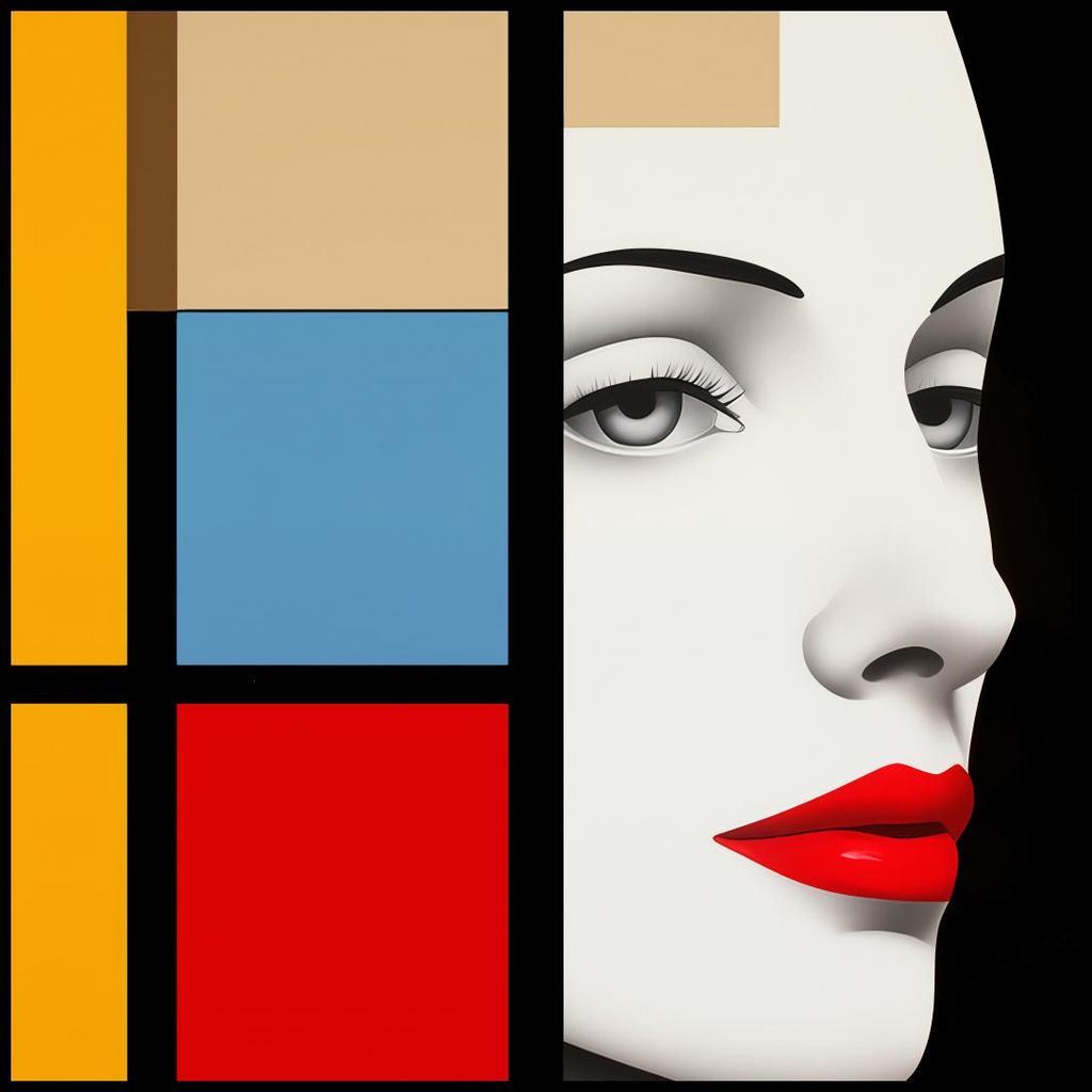 Poster 100x100cm Geometrischer Blick in die Ferne