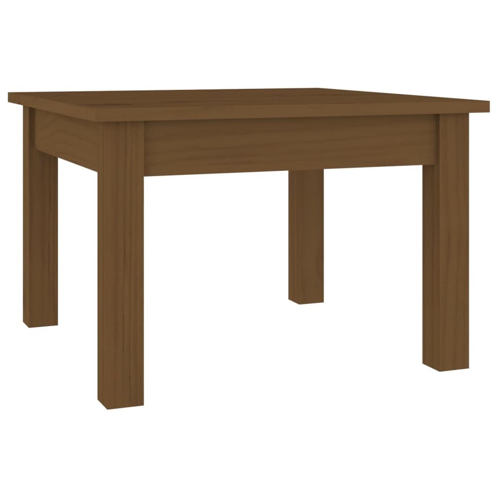 Tavolino marrone miele 45x45x30 cm in legno di pino Immagine del prodotto 