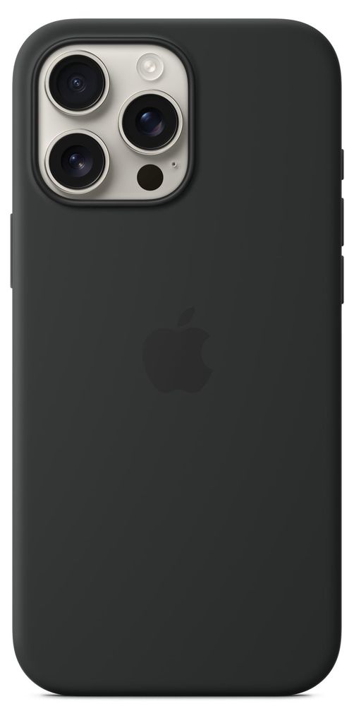Apple iPhone 16 Pro Max Silikon Case mit MagSafe, schwarz Produktbild 