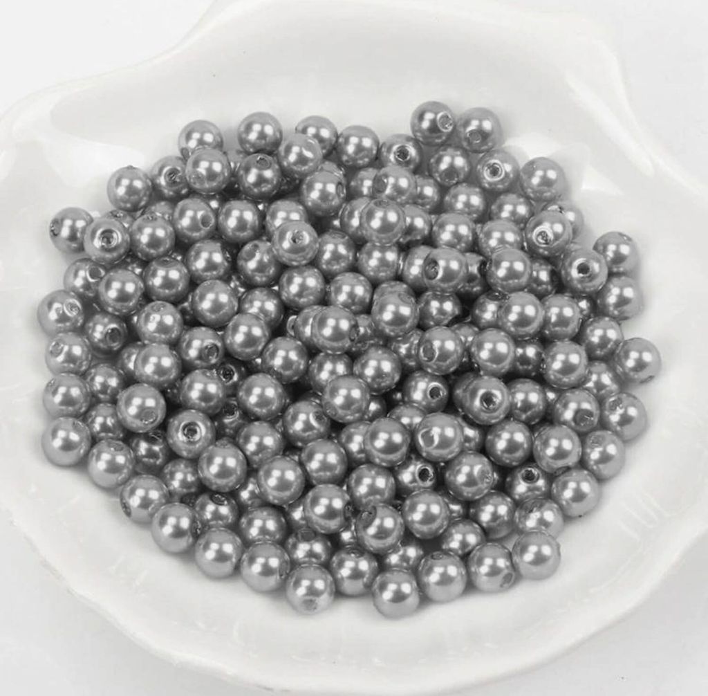 Wachsperlen ca. 1000 Stück, 3mm, Silber