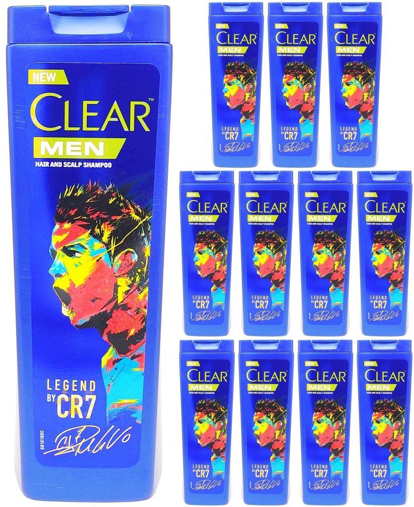 12x CLEAR Men ANTI-SCHUPPEN Shampoo 400ml | Legend by CR7 | Vorrats-Pack