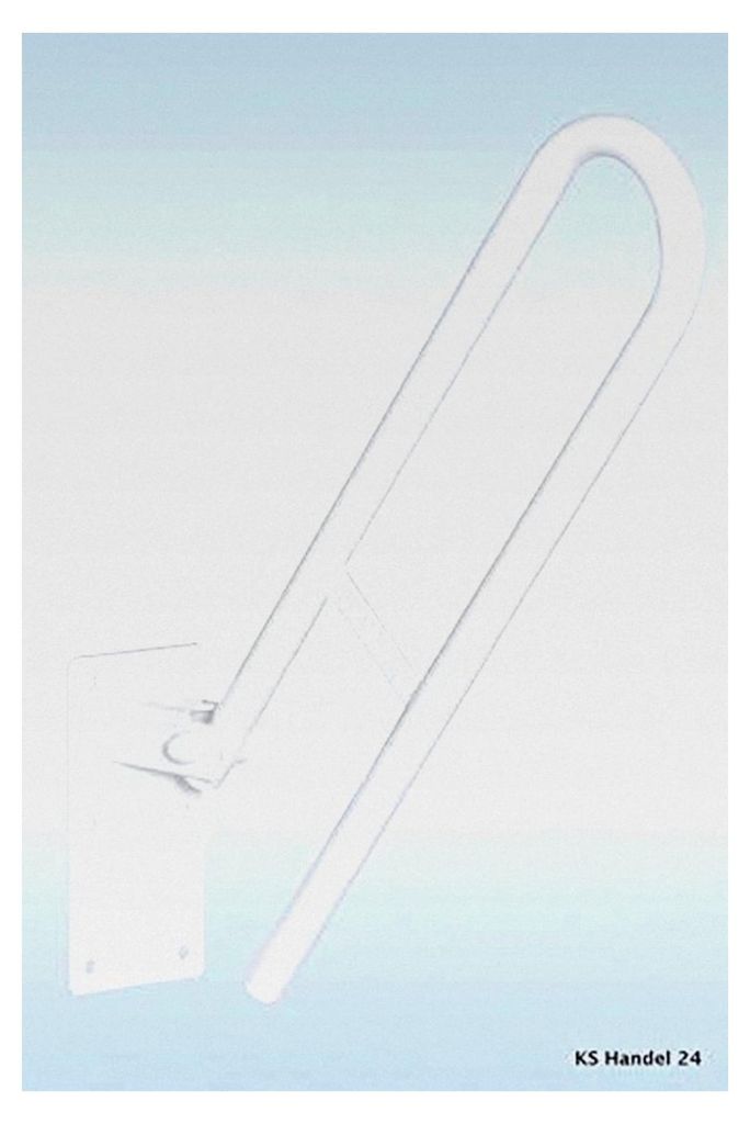 Wandstützgriff in Schwarz oder Weiß, 60 cm oder 80 cm, Stützklappgriff (80 cm Weiß)