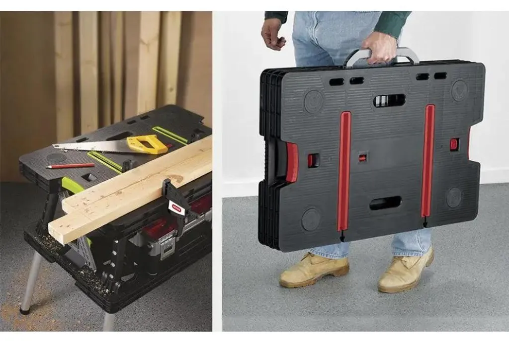 Établi pliant transportable KETER avec plateau de serrage polyvalent - 32