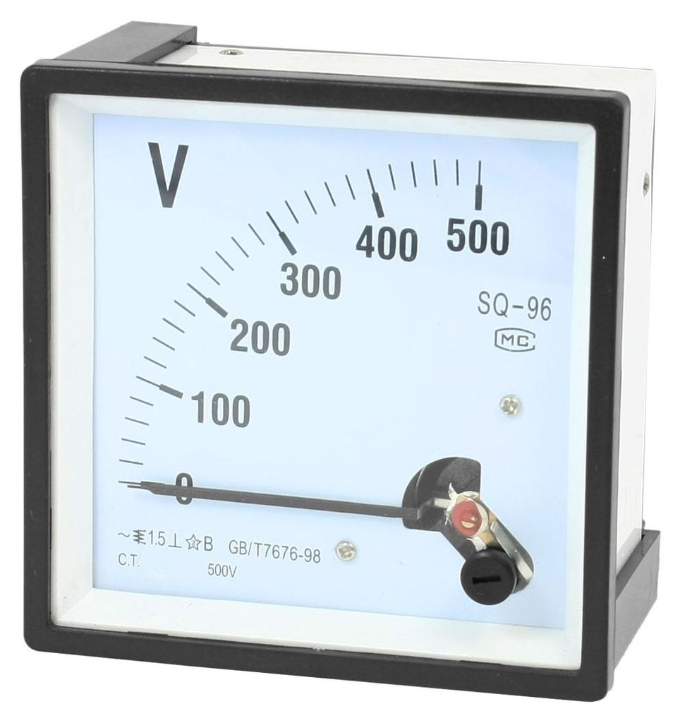 Analog Voltmeter AC 0-500V Feinabstimmung Quadratisch Zifferblatt Volt Voltmeter