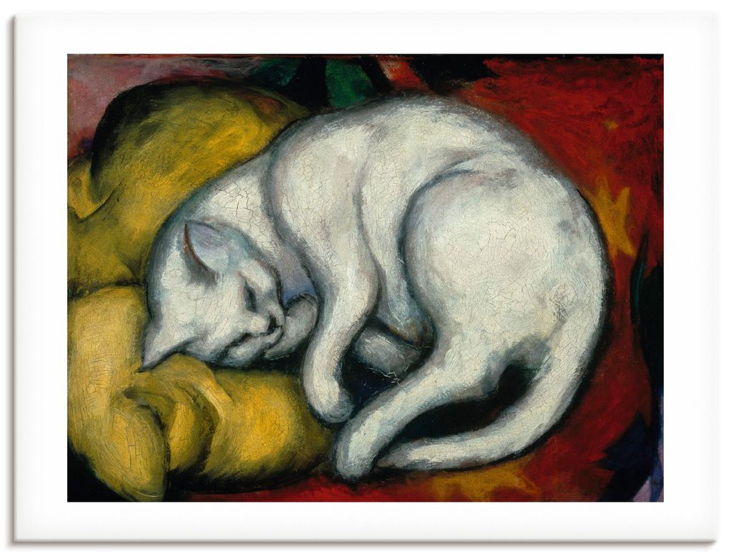 ARTland Leinwandbild Die weisse Katze. 1912 Größe: 120x90 cm