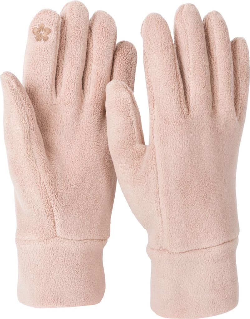 styleBREAKER Damen Touchscreen Fleece Handschuhe Einfarbig, warme Fingerhandschuhe, Winter 09010047