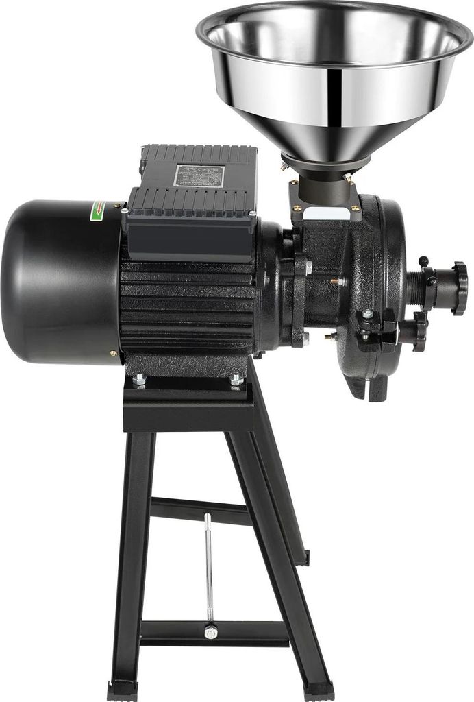 Elektrische Getreidemühle - Mehl- und Kaffeebohnenmühle - 1500W Motor - 1400 U/min, 50Hz - Einstellbarer Mahlgrad - Trichter 26,5×13,5 cm - EU-S...