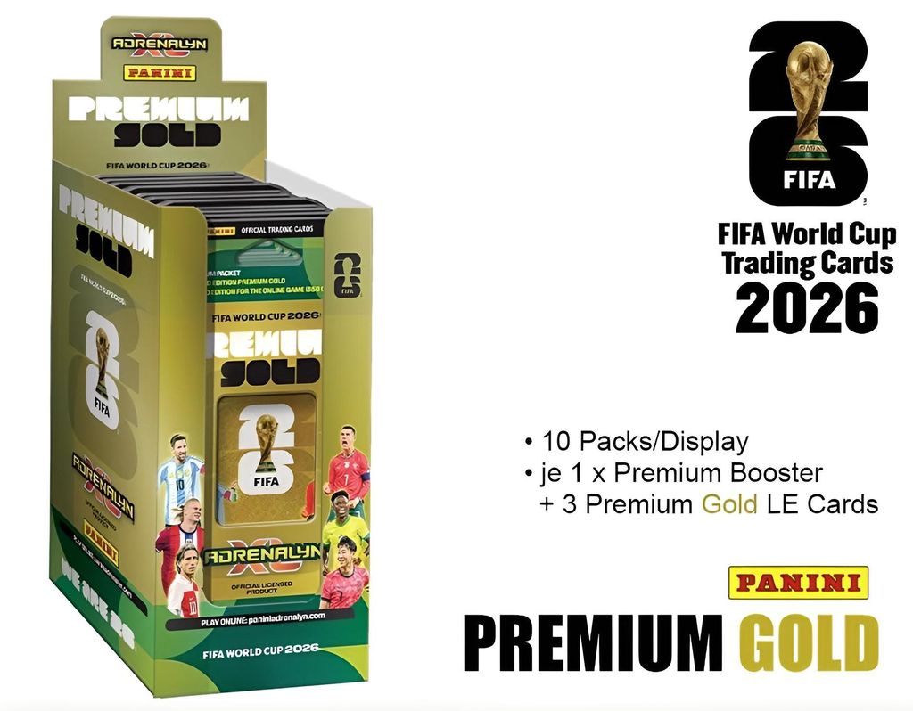 FIFA World Cup 2026 Trading Cards Premium Gold Box (10) Produktbild 