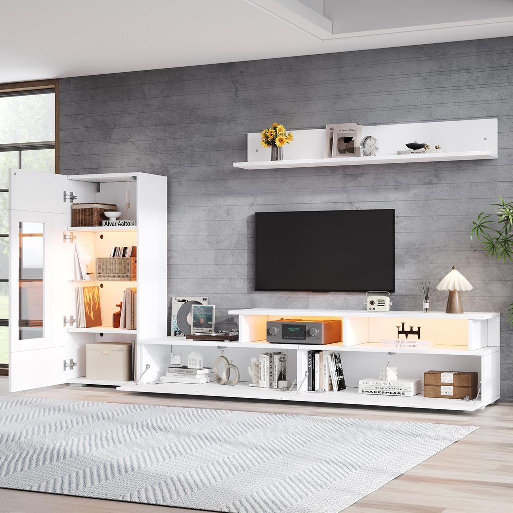 MODFU moderne wandmeubel voor de woonkamer met veel Productafbeelding 