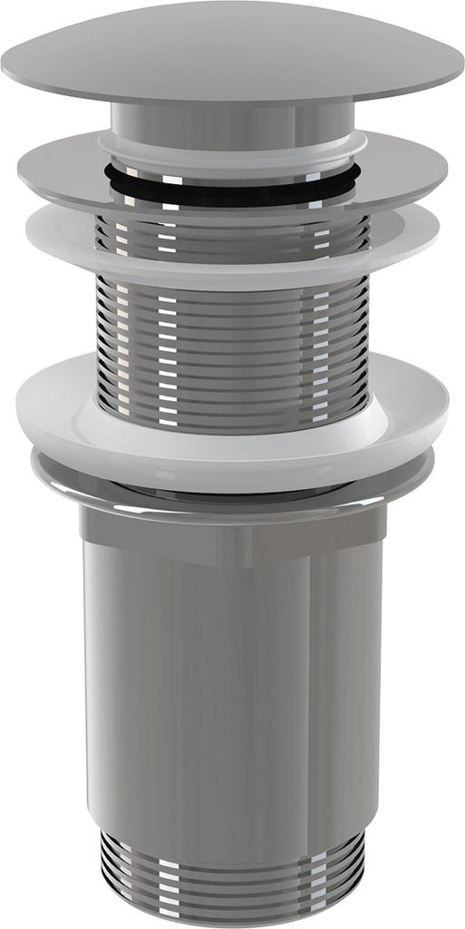 alcadrain Ablaufventil für die Waschbecken CLICK/CLACK 5/4" Ganzmetal ohne Überlauf, großer Stopfen Chrom, für die Waschbecken aus Kunststoff u...
