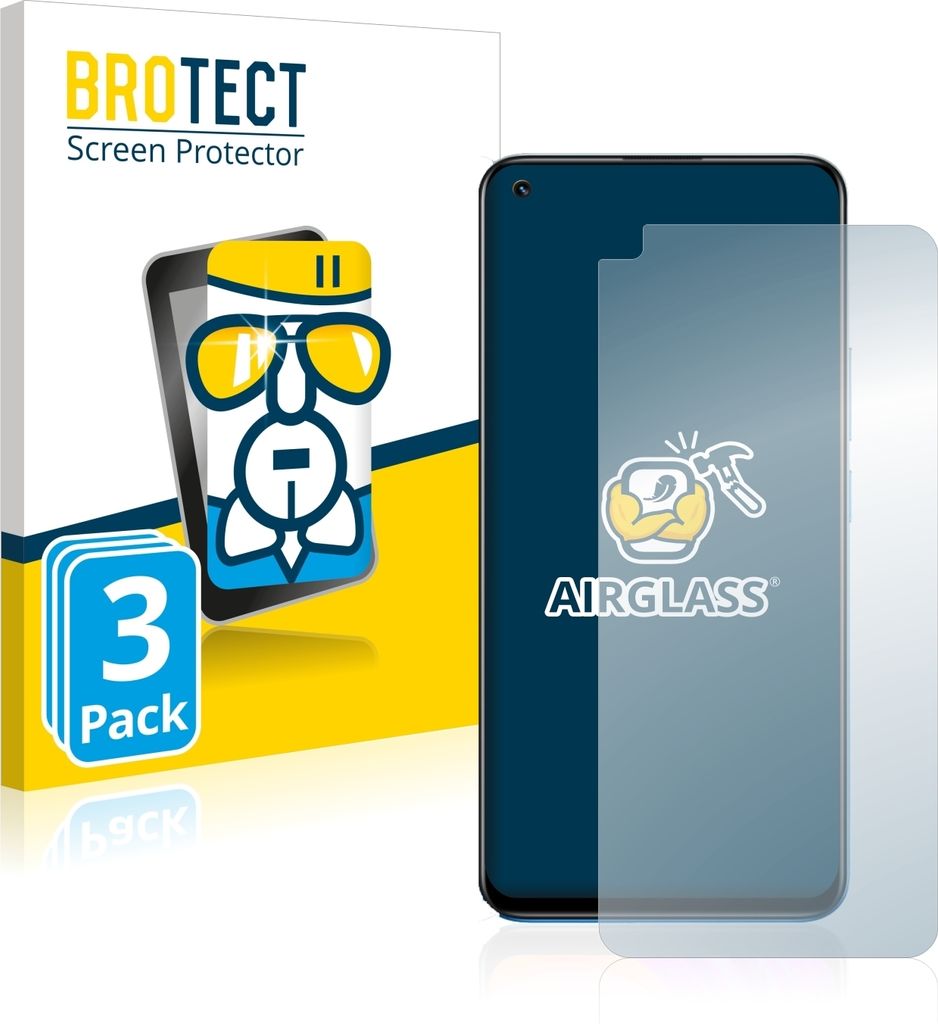 3x BROTECT Schutzglas für realme 8 Schutzfolie Panzer Folie Glas Display Schutz klar
