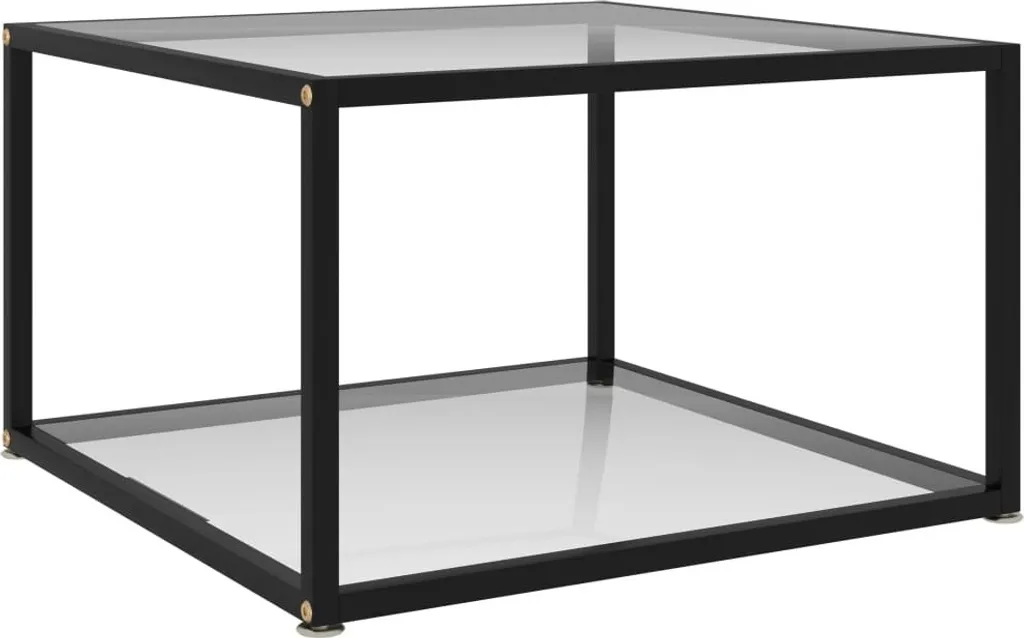 Tavolino Cuore di Vetro Trasparente 60x60x35 cm | Offerta The Living Store