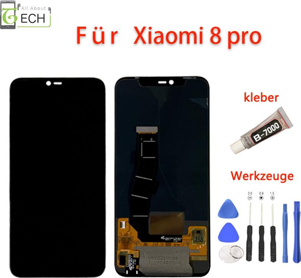 Für Xiaomi mi 8 Pro M1807E8A LCD (OLED) Display Touch Screen Bildschirm