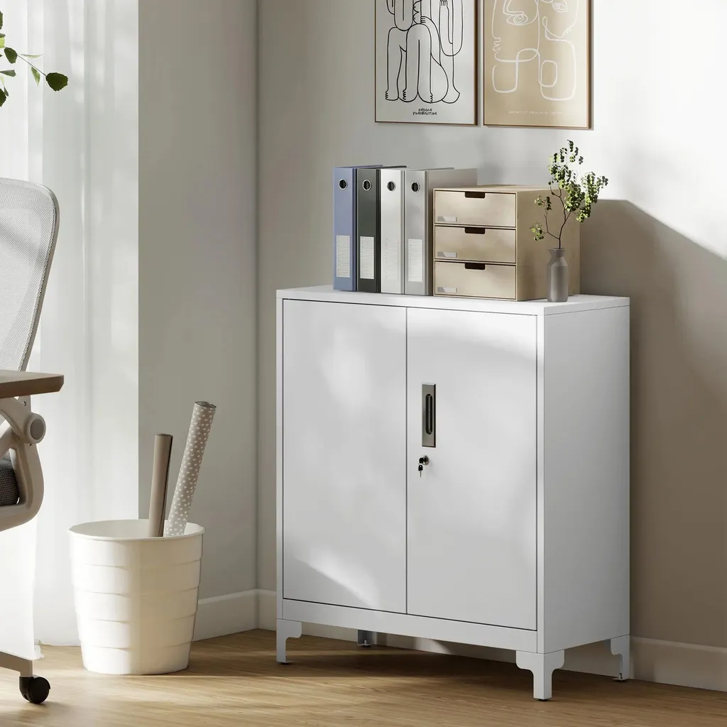 Armoire métallique verrouillable étagère réglable montage simple