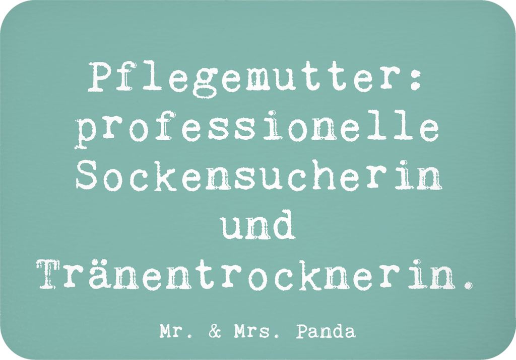 Mr. & Mrs. Panda magnet Spruch Pflegemutter Heldin - Meeresbrise - Geschenk, Jubiläen, Pflegekind, Familie, Trost, haftmagnet, Alltagsheldin, zett...