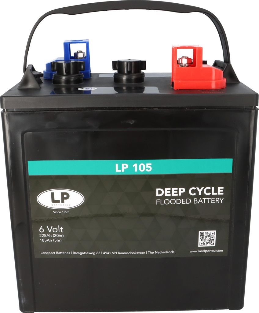 Batterie Landport LP 105 6V 225Ah kompatibel zu Q-Batteries 6DC-225 Trojan T-105 Crown CR 220 HD