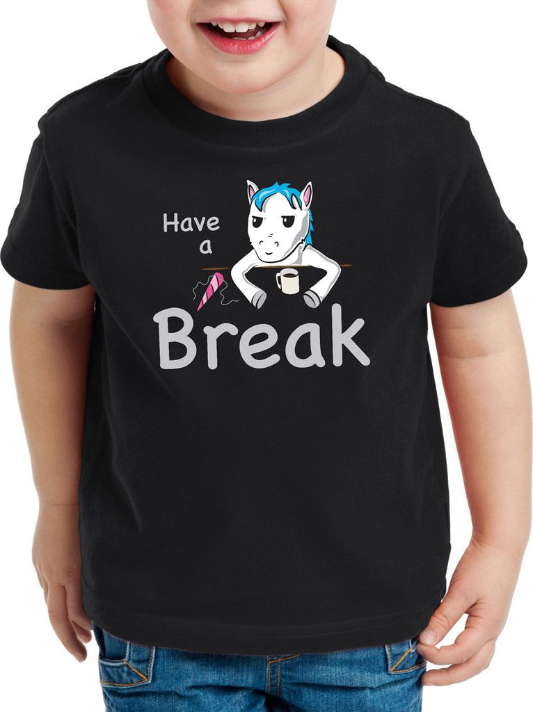 style3 Have a Break Einhorn Kinder T-Shirt Unicorn