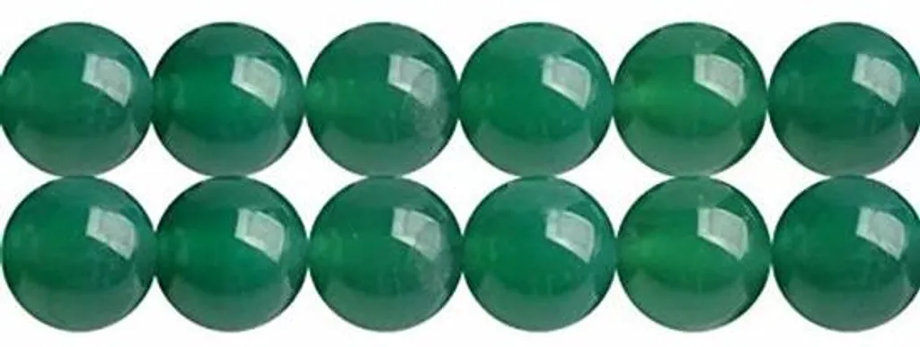 Perles Agate Verte 6mm Naturelles en Vrac pour Création Bijoux - 38cm