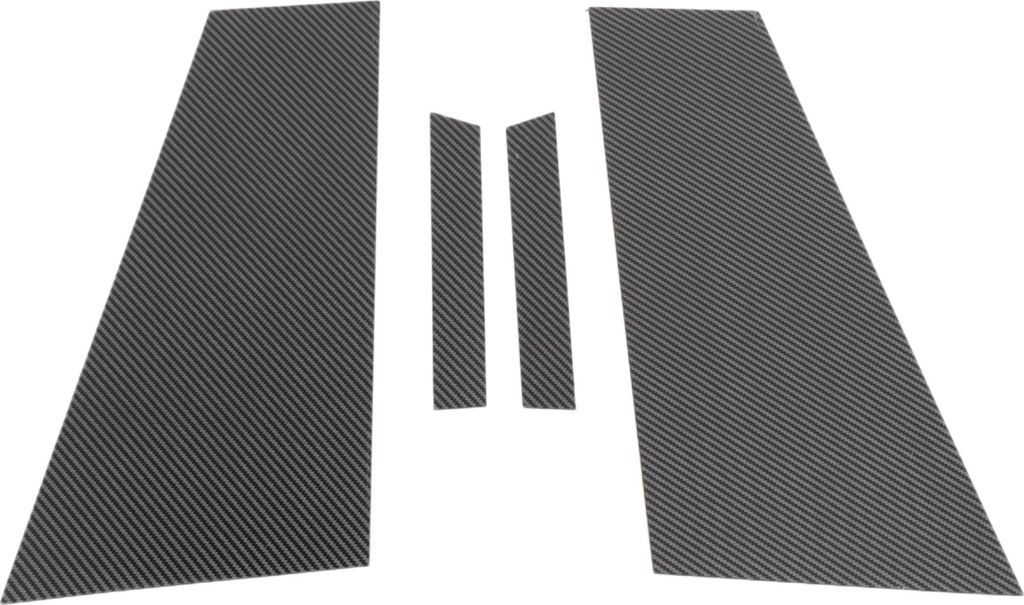 Türpfostenfensterleiste - Auto Front Links Rechts Seite Anti-Kratz-Aufkleber - für Mercedes Benz CLS-Klasse 2012-2016 Kunststoff Schwarz Carbonfa...