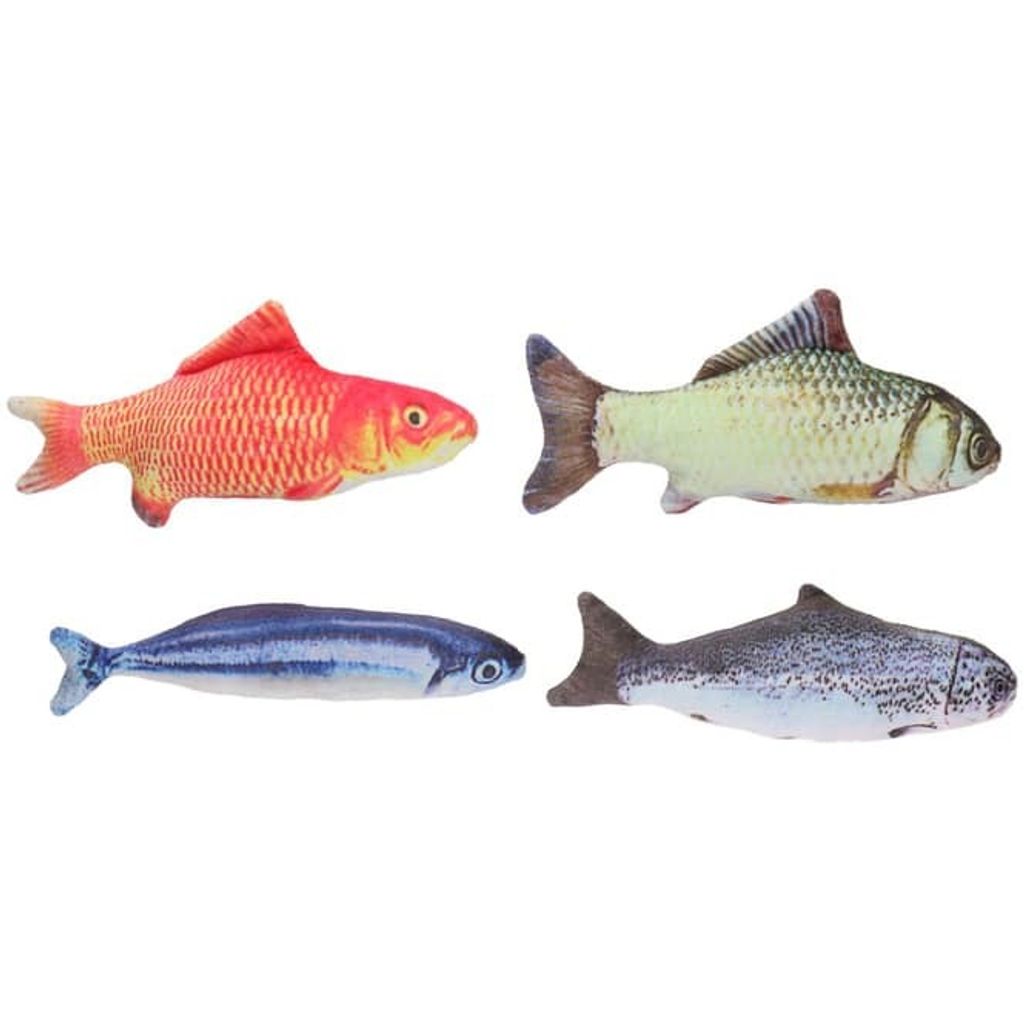 Haustier-Katzenspielzeugfisch aus Stoff, 19 cm Produktbild 