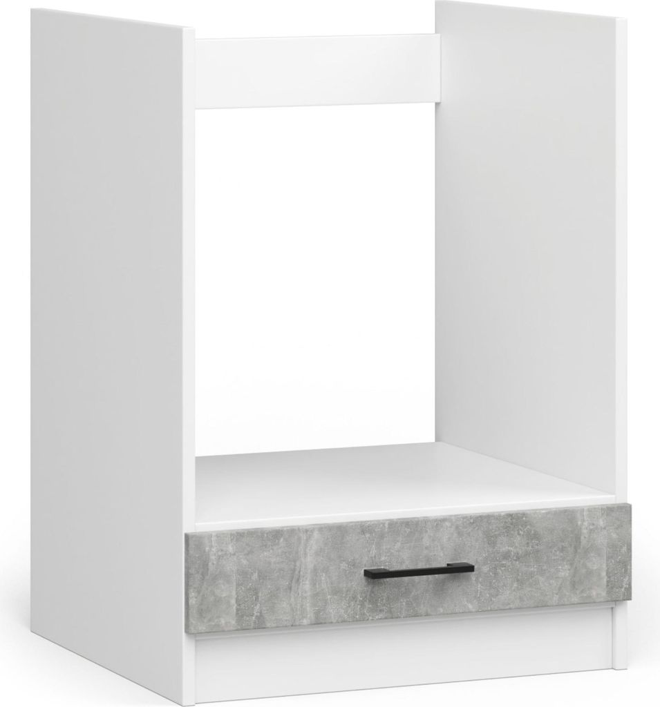 Herdumbauschrank – Unterschrank für Herd – Einbauherd Schrank – Backofen-Unterschrank S60 – OLIWIA – Hellgrau – Stilvolle Basis für I...