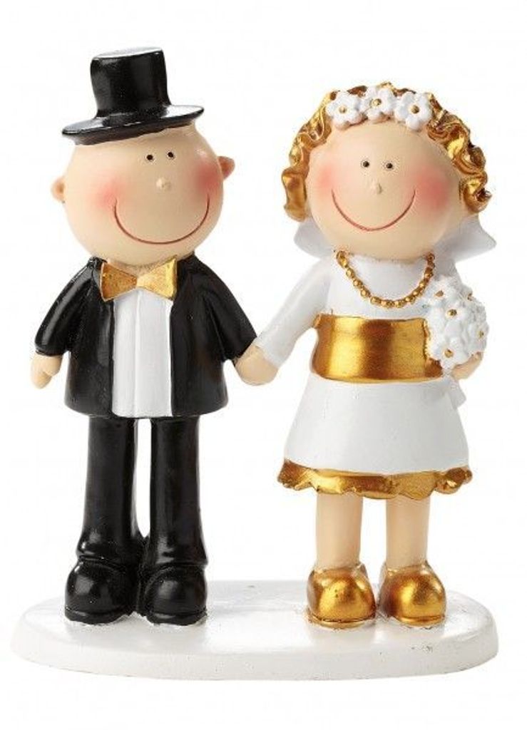 HobbyFun Jubilee couple, Schwarz, Gold, Weiß, 85 mm