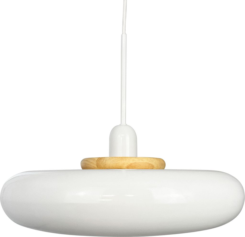Pendelleuchte LED, Hängelampe, Deckenlampe Pendel, Pendellampe Esstisch, Pendelleuchte für Wohnzimmer, Skandinavische Design, Planet weiß