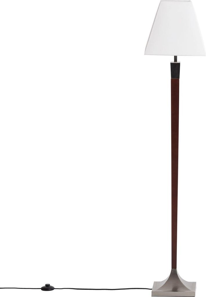 Stehlampe Holz und Metall Lizza Piramis Weiß
