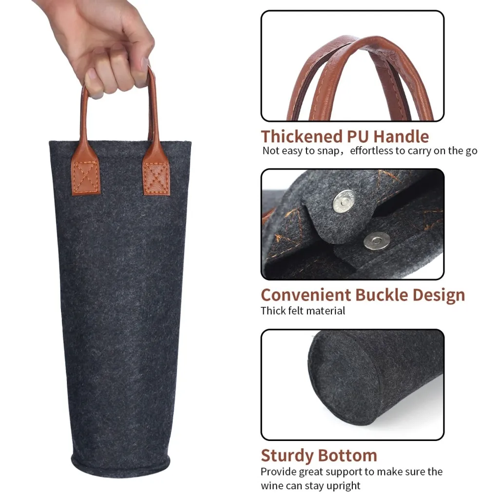 Borsa del vino della singola bottiglia, borsa termica del trasportatore del vino, refrigeratore del vino, borsa portatile del trasportatore del vino, borsa del vino con le maniglie
