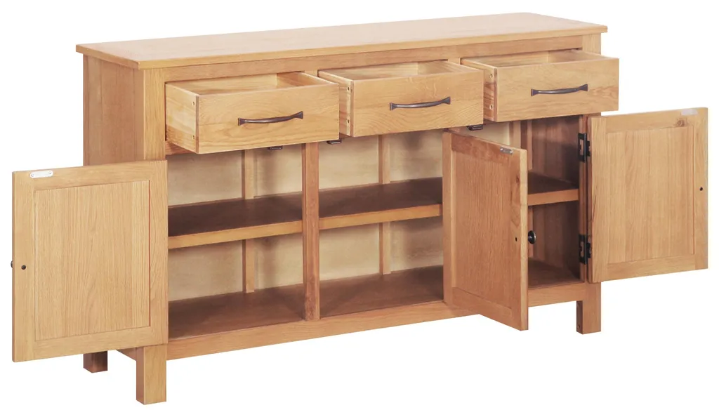 Buffet Compact en Chêne Massif 112cm - Gagnez de la Place avec Style