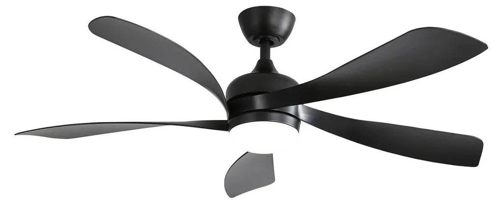 Ventilateur de plafond pour chambre avec LED dimmable et télécommande noir