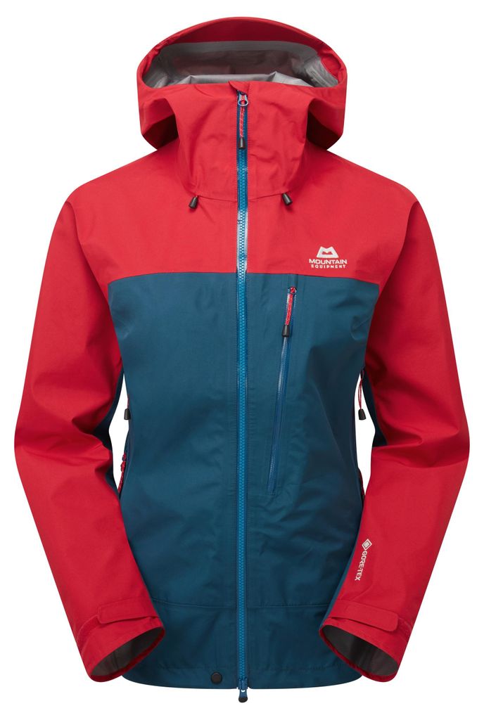 Mountain Equipment Makalu Wmns Jacket Damen Regenjacke rot/blau rot/blau 40