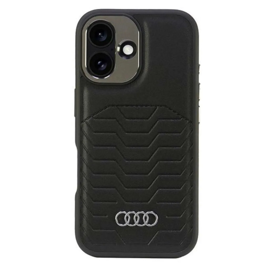 Cover Audi MagSafe per iPhone 16 Plus 6.7 pollici - Serie GT Nero Luxury