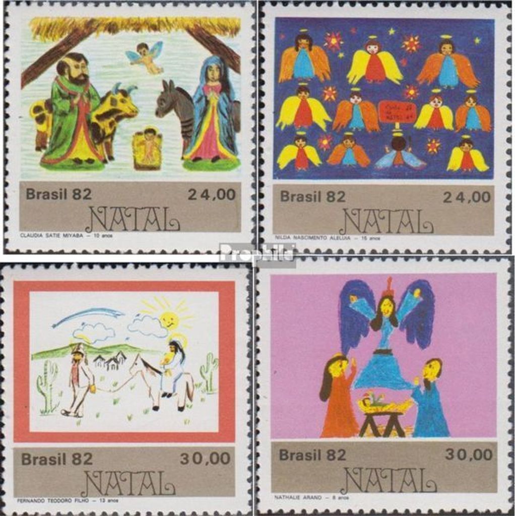 Briefmarken Brasilien 1982 Mi 1933-1936 (kompl.Ausg.) postfrisch Weihnachten