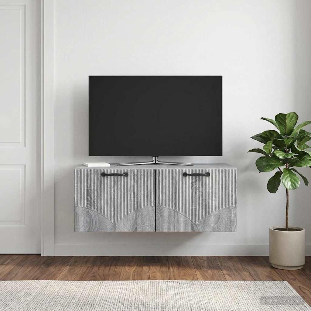 Maison Exclusive - Wandmontierter TV-Schrank Graues Sonoma 78,5 x 41 x 30 cm