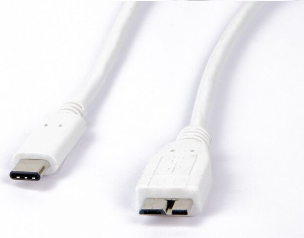 LMP 1 m USB-C USB 3.0 Stecker auf Micro USB Stecker 10 g/5 A Kabel mit E-Mark, Farbe Schwarz