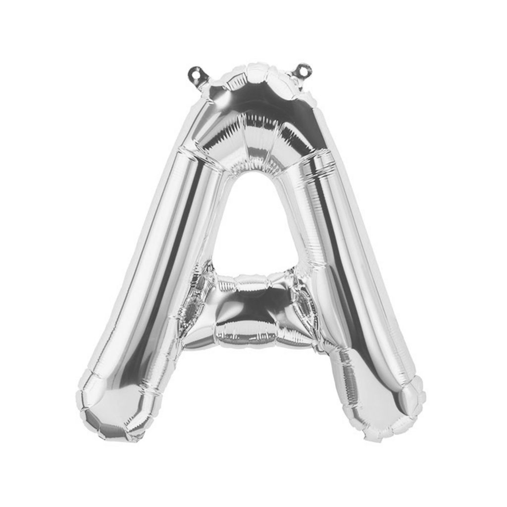 Folienballon Buchstabe A, silber, ca. 80 cm, für Produktbild 