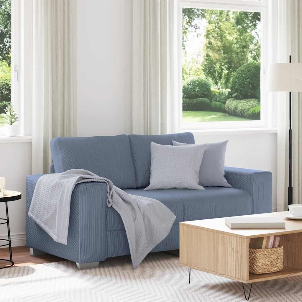 Maison Exclusive - Zweisitzer-Sofa Blau 160x77x82 cm Cordstoff
