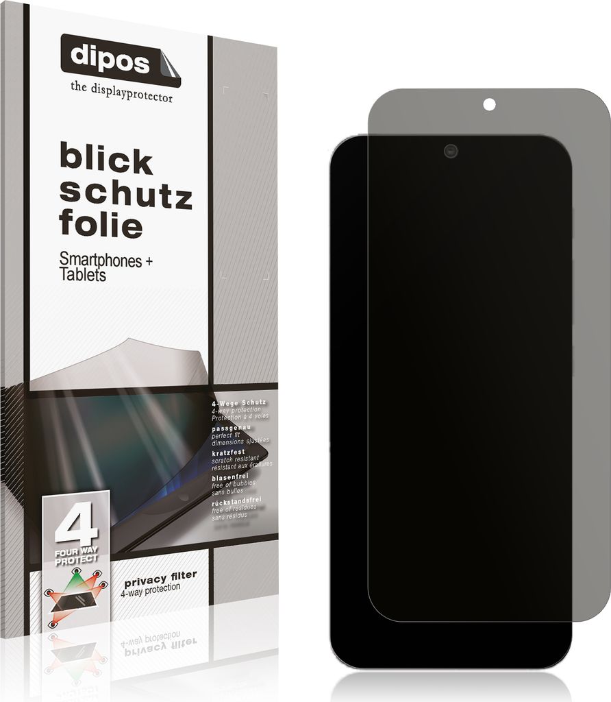 Schutzfolie für Symphony Atom 3 mit Sichtschutz Blickschutz Folie